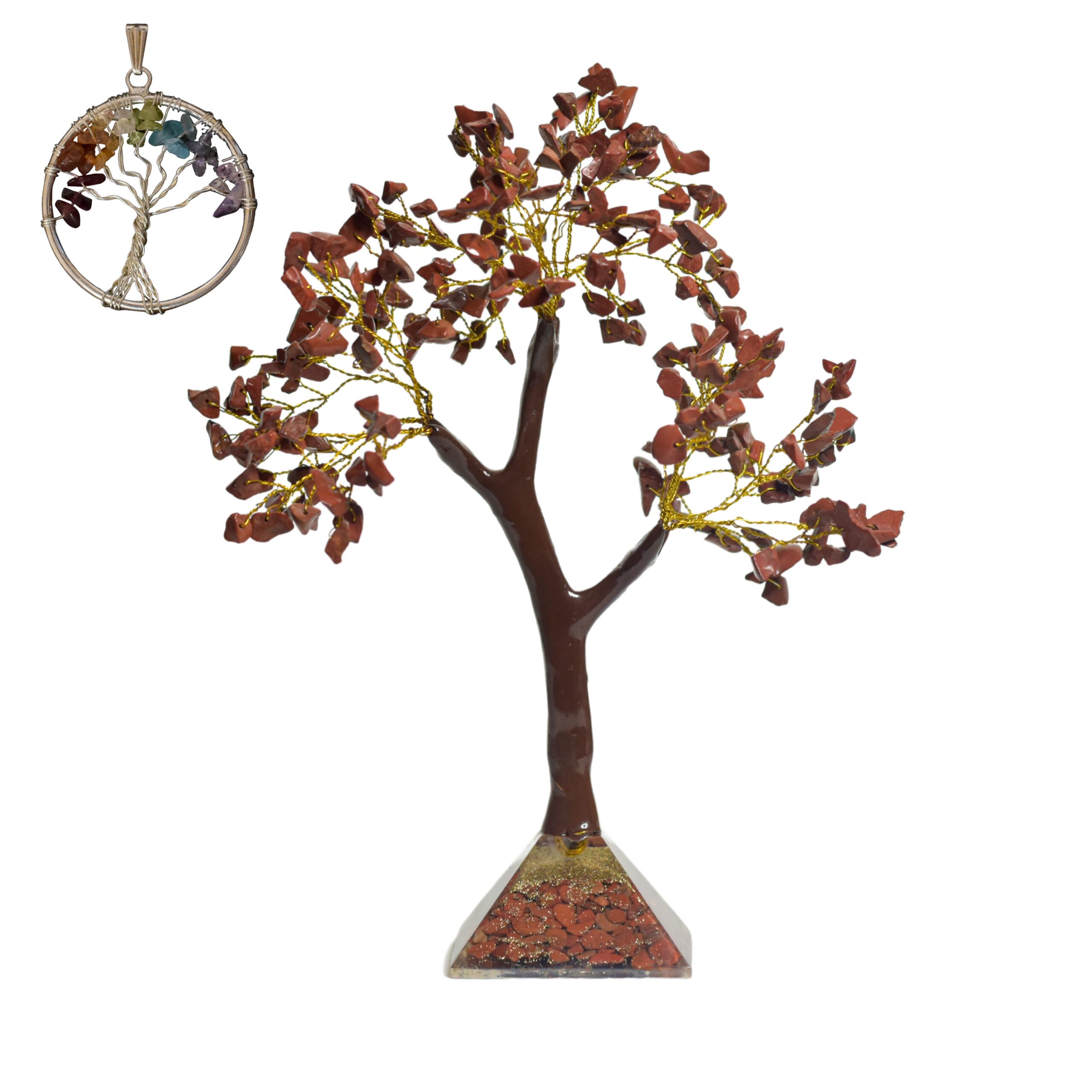 KACHVI Crystal Set |Red Jasper Pryamid Tree