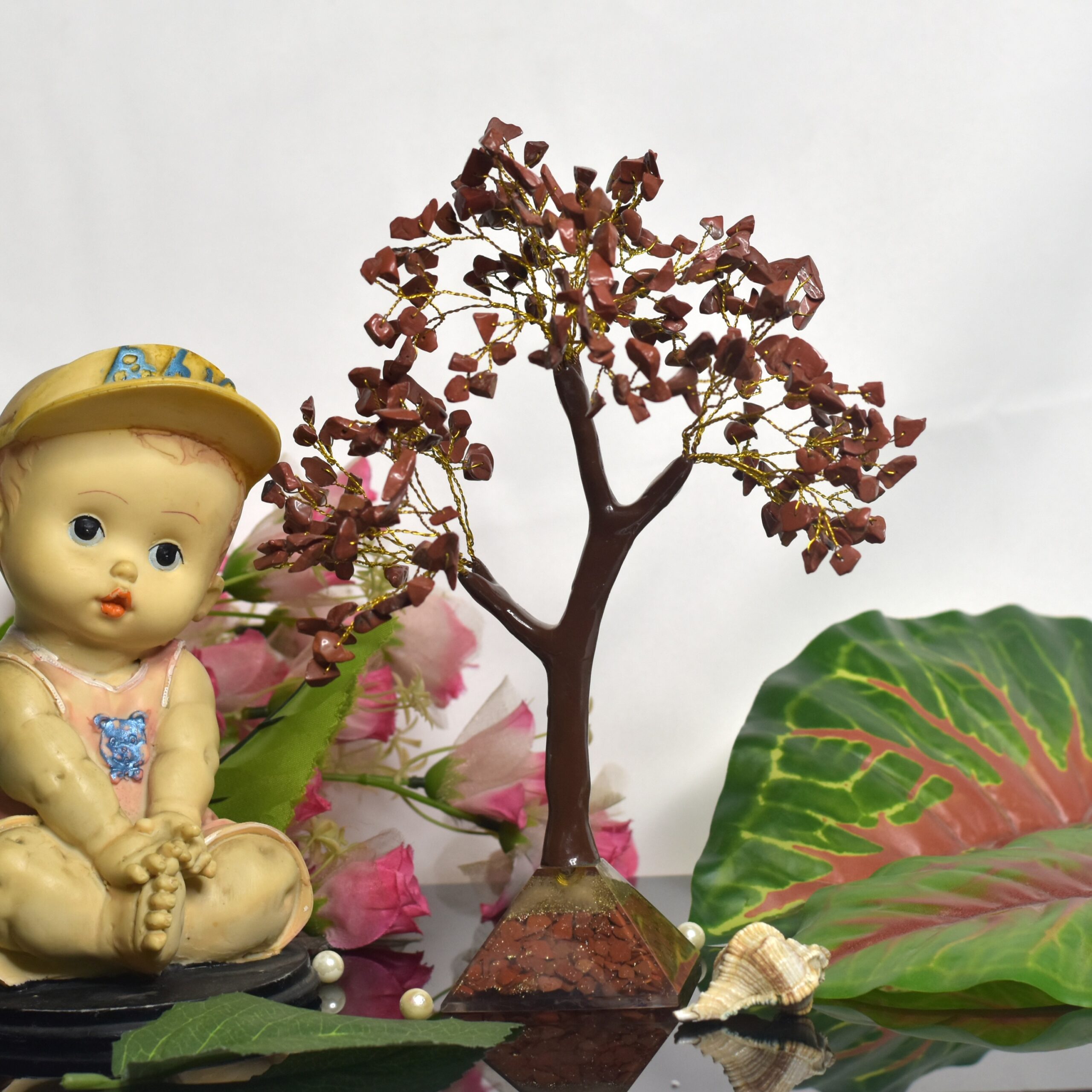 KACHVI Crystal Set |Red Jasper Pryamid Tree