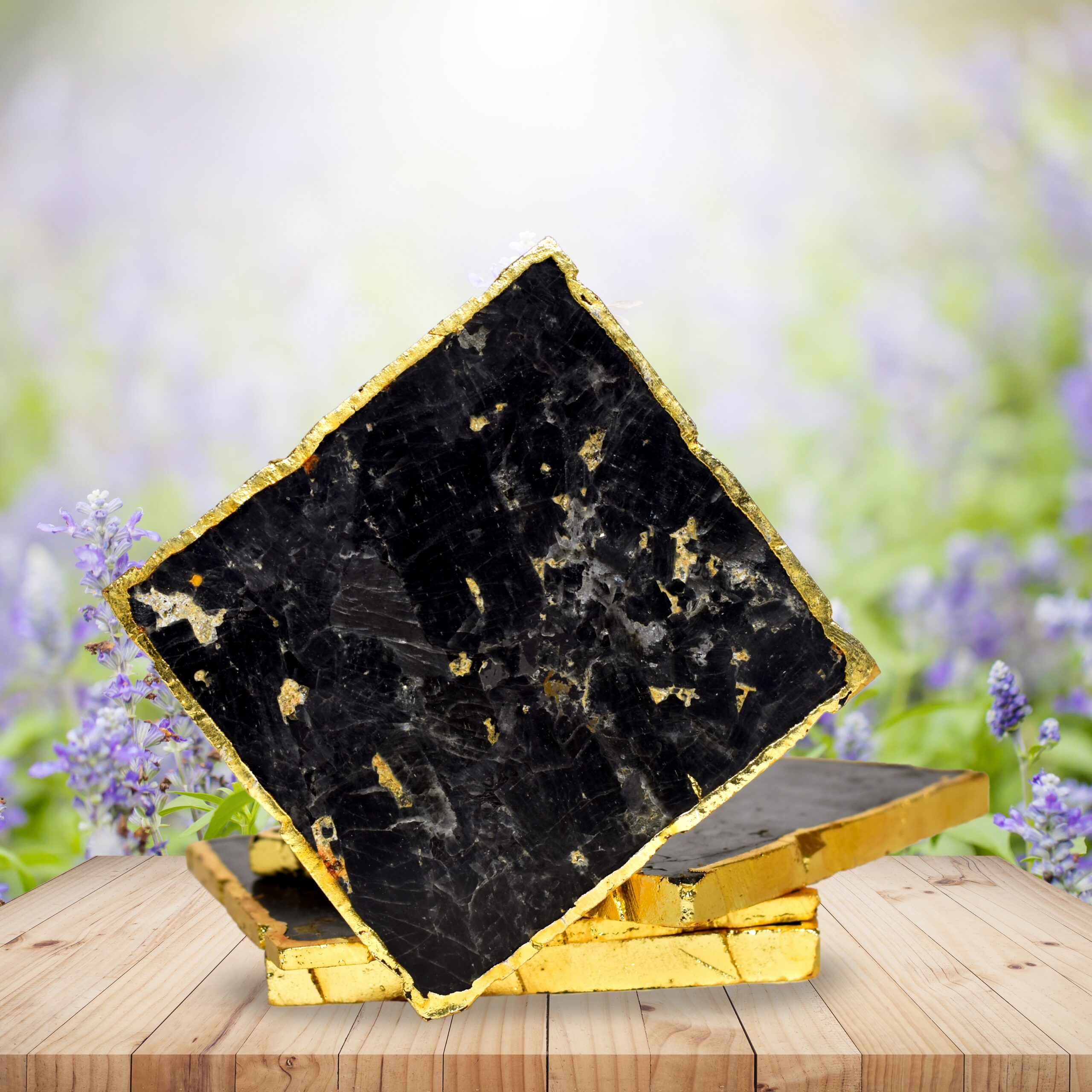 KACHVI Crystal Set |Larvakite Coaster Square Crystal