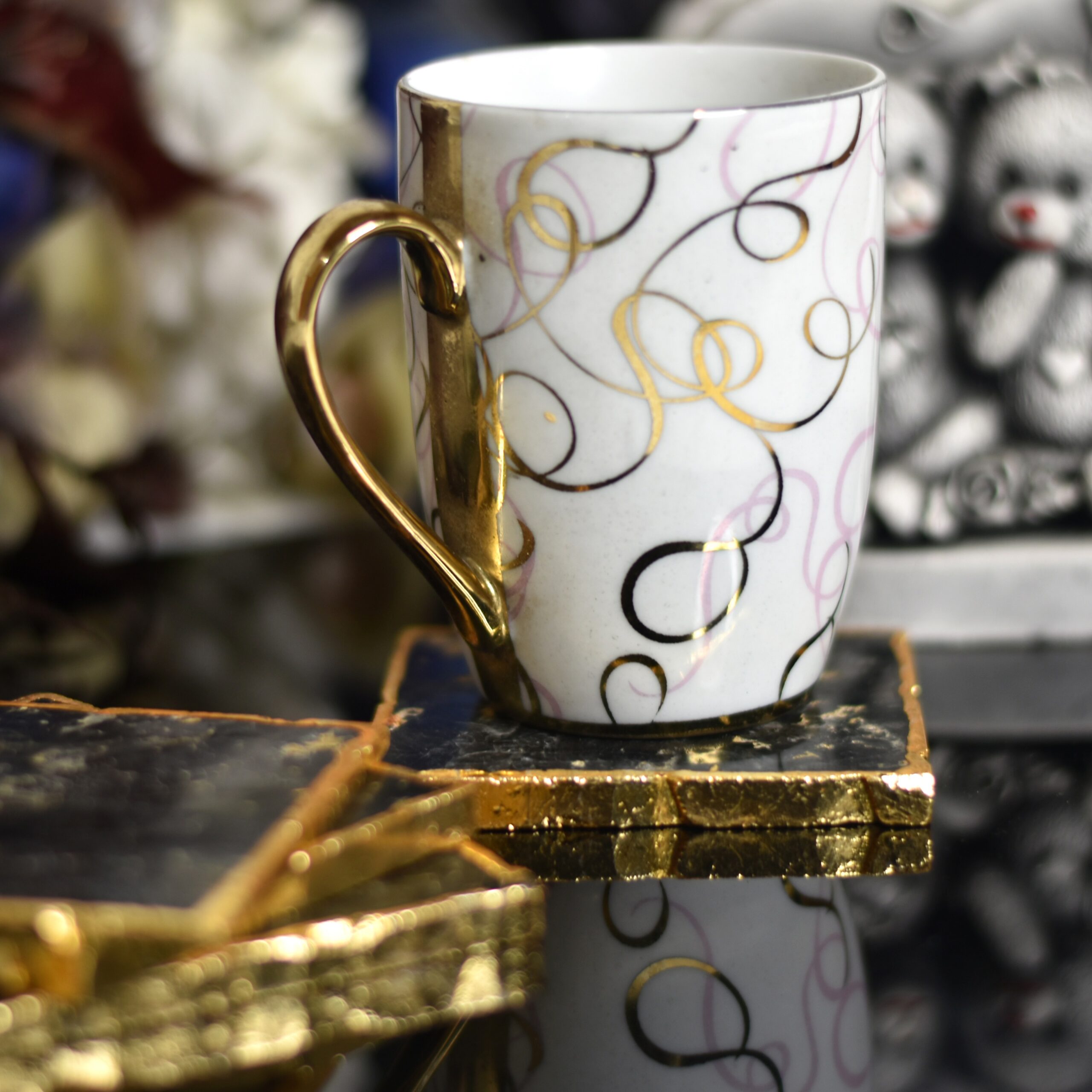 KACHVI Crystal Set |Larvakite Coaster Square Crystal