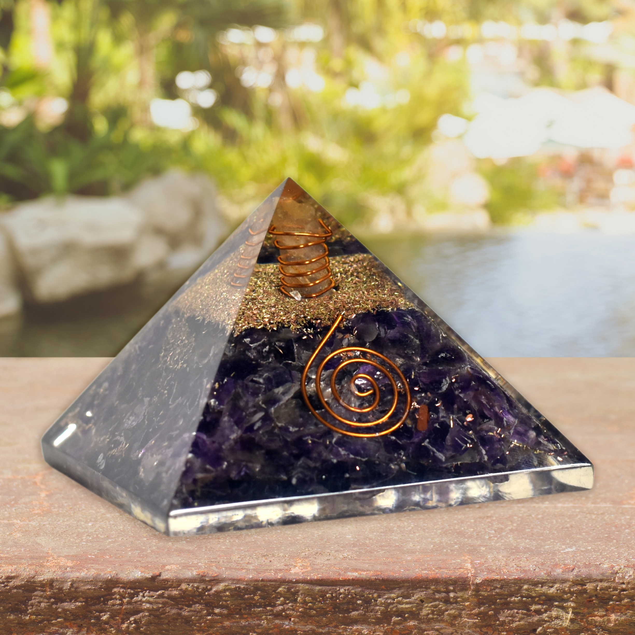 KACHVI Crystal Set |Amethyst Pryamid